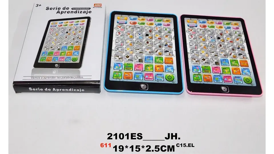 Tablet Didáctica Aprendizaje Tableta Infantil Juguete Niños Rosado y azul 6