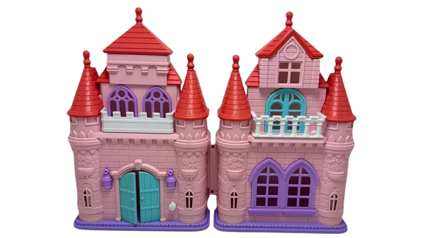 Casa de muñecas castillo mediano con accesorios juguete niñas 1