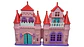 Casa de muñecas castillo mediano con accesorios juguete niñas - Miniatura 1