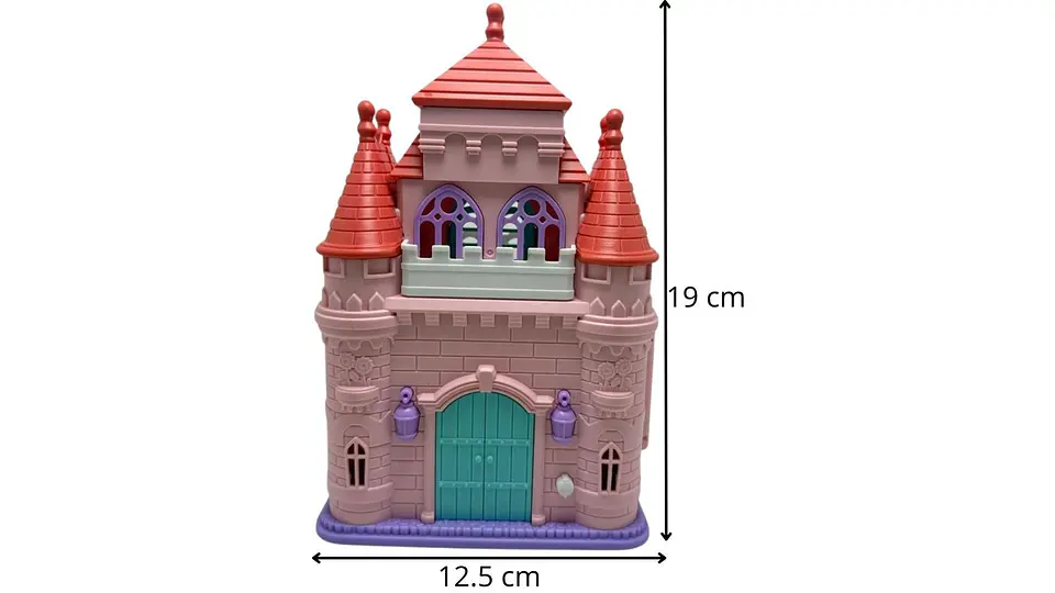 Casa de muñecas castillo mediano con accesorios juguete niñas 2