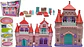 Casa de muñecas castillo mediano con accesorios juguete niñas - Miniatura 3