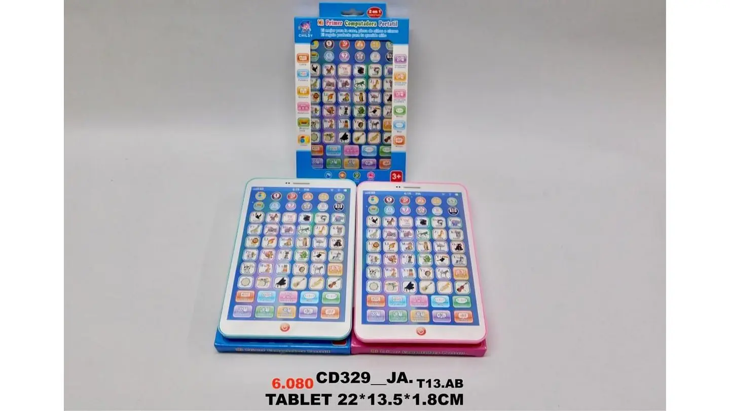 Tablet Didáctica Juguete Aprendizaje Infantil Español Ingles Rosado y azul 5