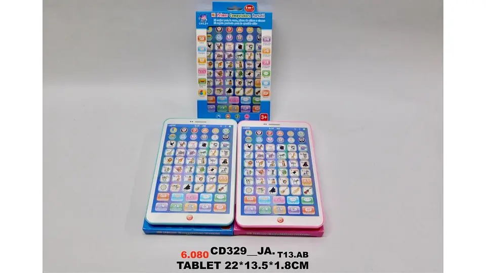 Tablet Didáctica Juguete Aprendizaje Infantil Español Ingles Rosado y azul 5