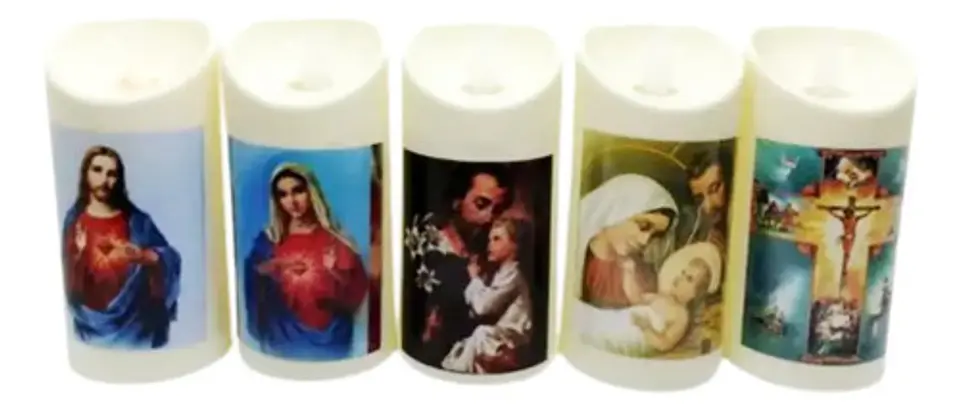 Religioso Virgen María  Jesús Vela Eléctrica Led  Decoración 1