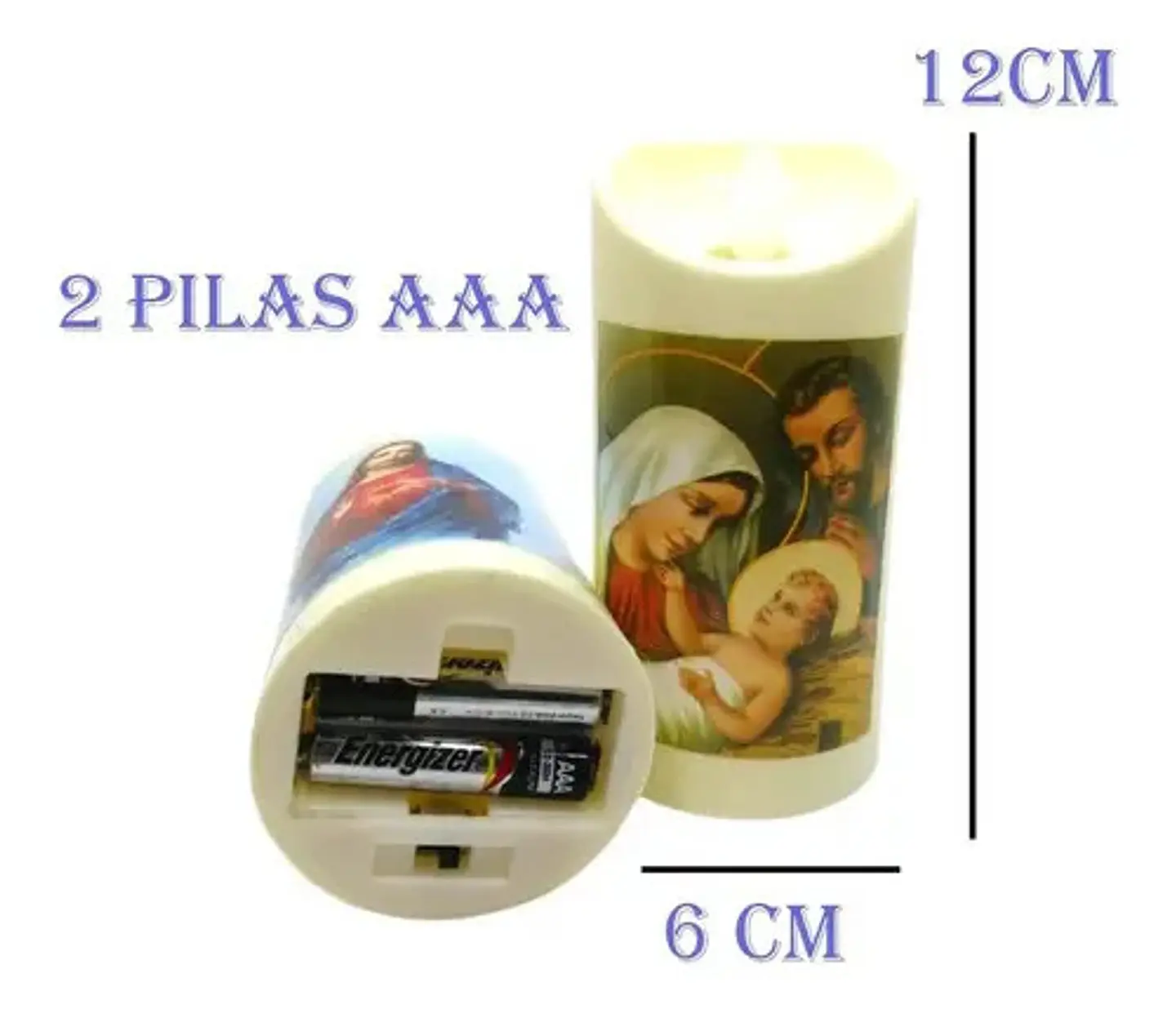 Religioso Virgen María  Jesús Vela Eléctrica Led  Decoración 3