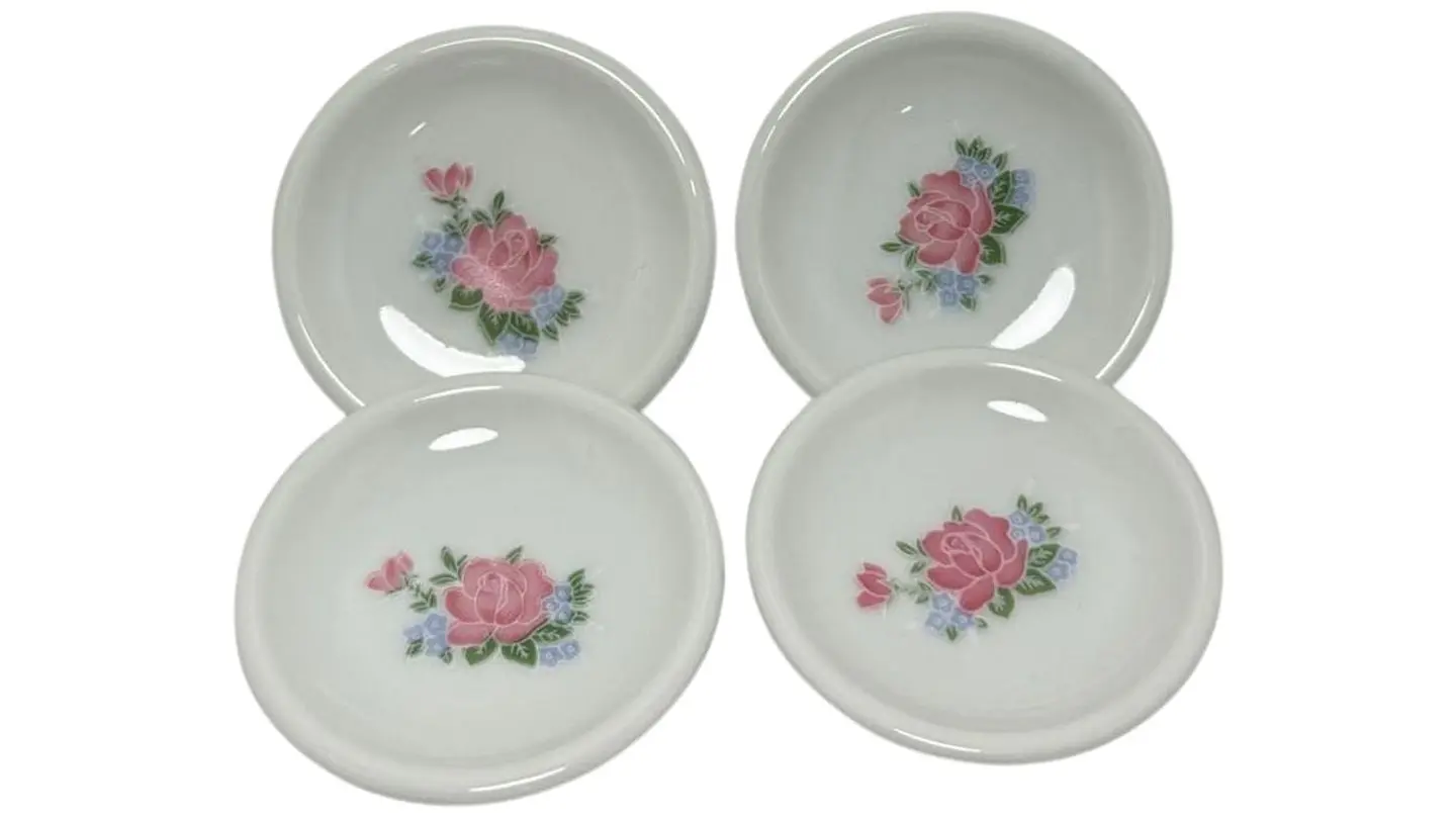 Set de tazas de té platos cubiertos en resina juguete niñas 3