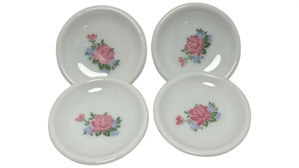 Set de tazas de té platos cubiertos en resina juguete niñas 3