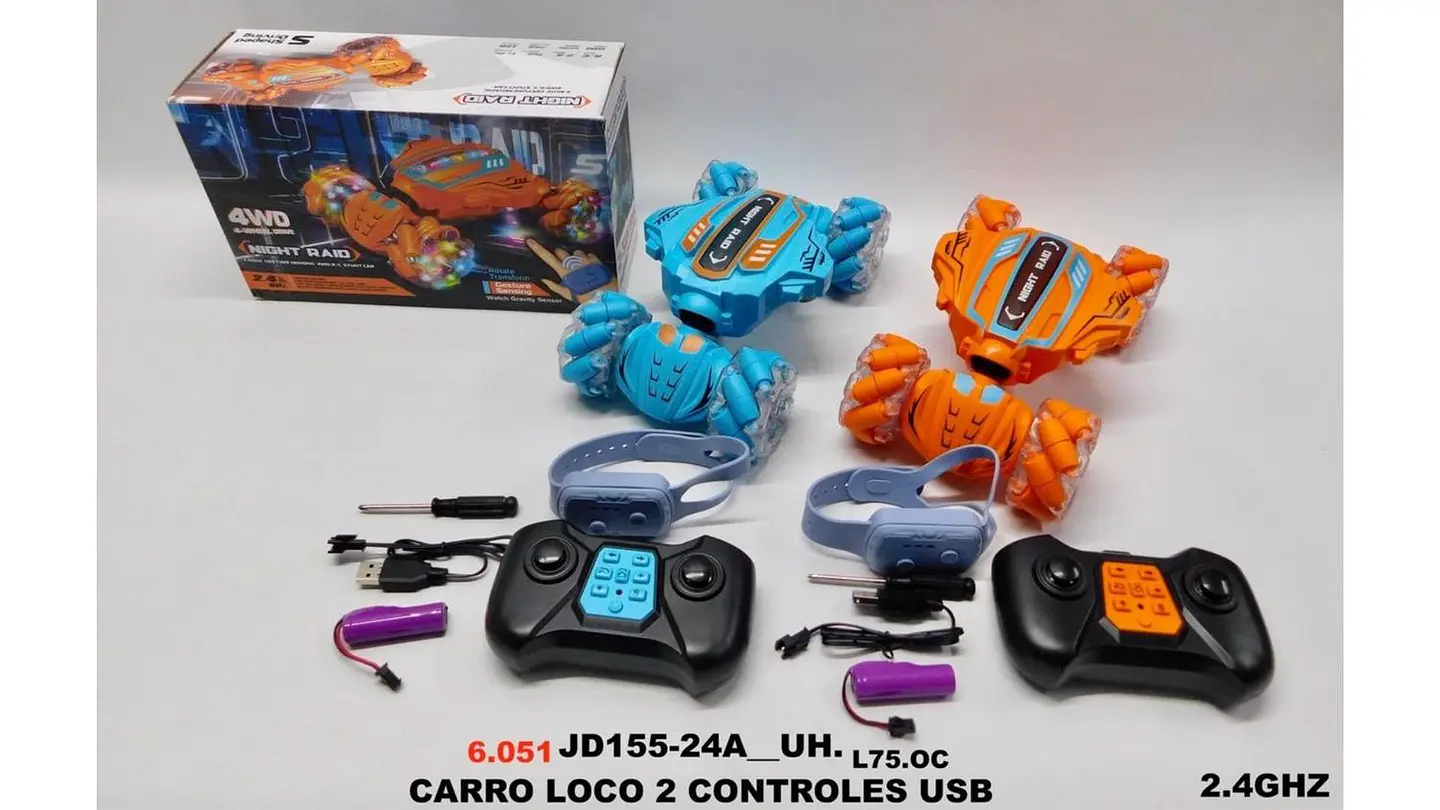 Carro Loco Con Luces Y Sonido A Control Remoto Juguete Niños 8