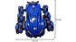 Carro Loco Pila Incluida Luces Sonido Humo A Control Remoto - Miniatura 6