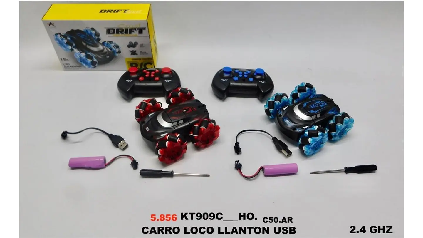 Mini Carro Loco Pilas Incluidas Luz Sonidos A Control Remoto 8