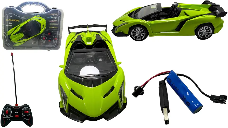 Carro Deportivo Pila Recargable A Control Remoto De Plástico 1