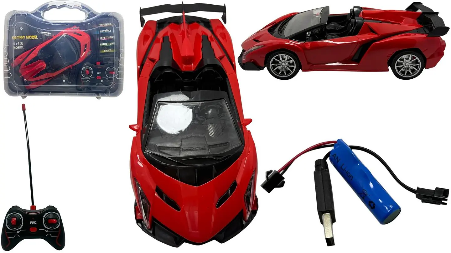 Carro Deportivo Pila Recargable A Control Remoto De Plástico 2