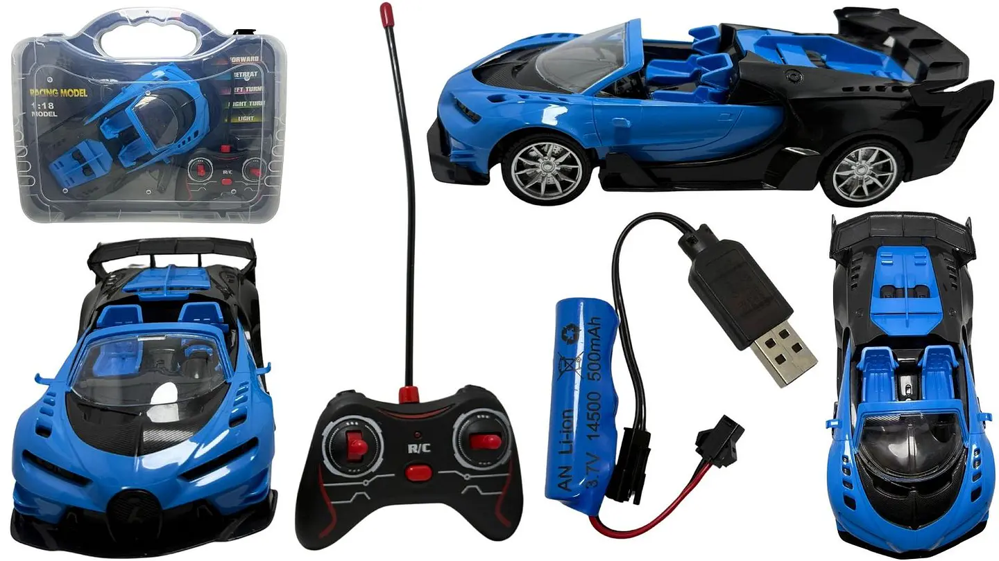 Carro En Estuche Pila Recargable Control Remoto De Plástico 1