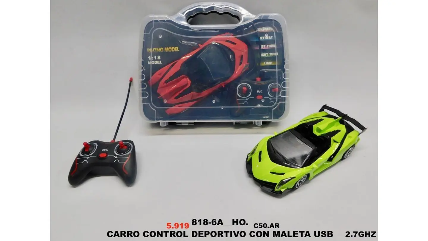 Carro Deportivo Pila Recargable A Control Remoto De Plástico 7