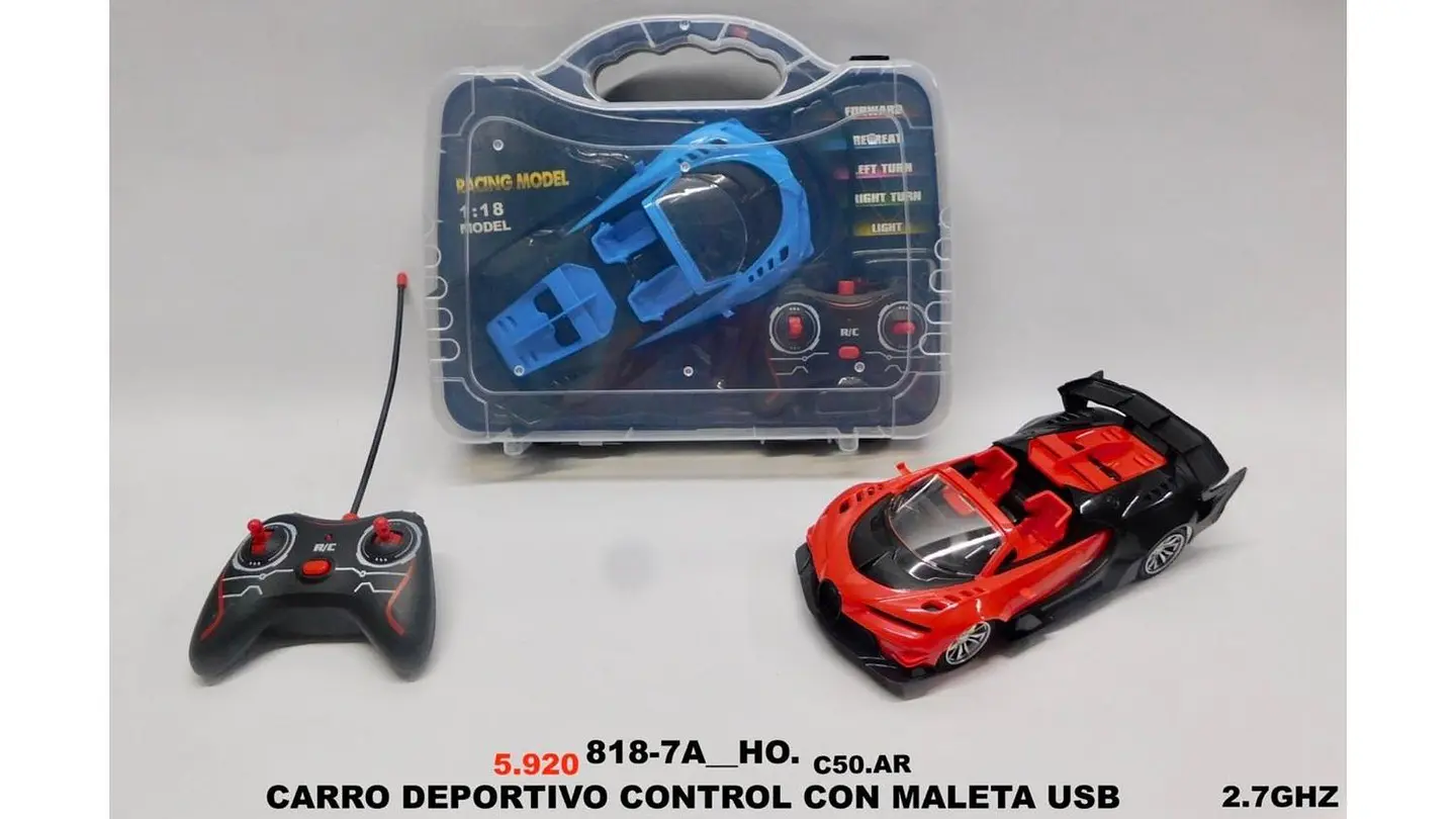 Carro En Estuche Pila Recargable Control Remoto De Plástico 6