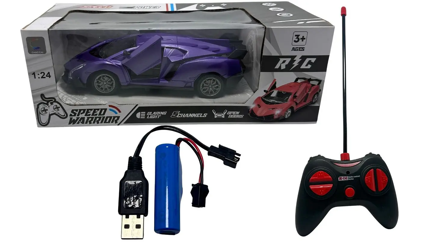 Carro Sport Niña Luz Recargable A Control Remoto Abre Puerta 2