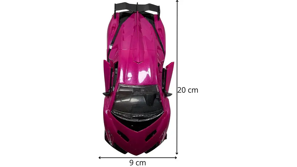 Carro Sport Niña Luz Recargable A Control Remoto Abre Puerta 6