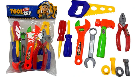Juego Set Kit De Herramientas Plástico X11 Piezas Para Niños