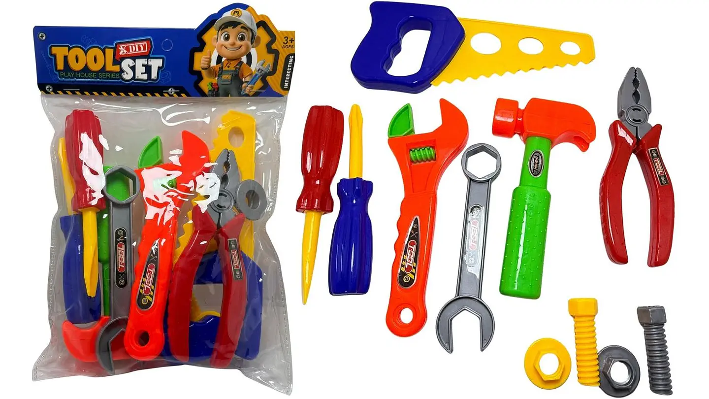 Juego Set Kit De Herramientas Plástico X11 Piezas Para Niños 1