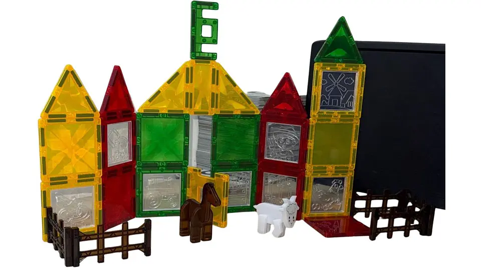 46 Bloques Granja Magnéticos Construcción Imanes Educativos Imanes 3