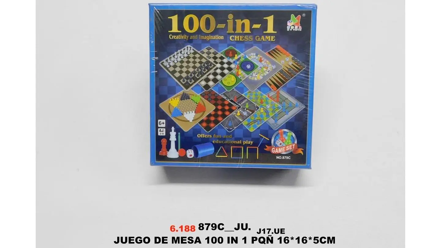 5 Tableros 100 en 1 Juegos de Mesa funny familia Dado fichas 4