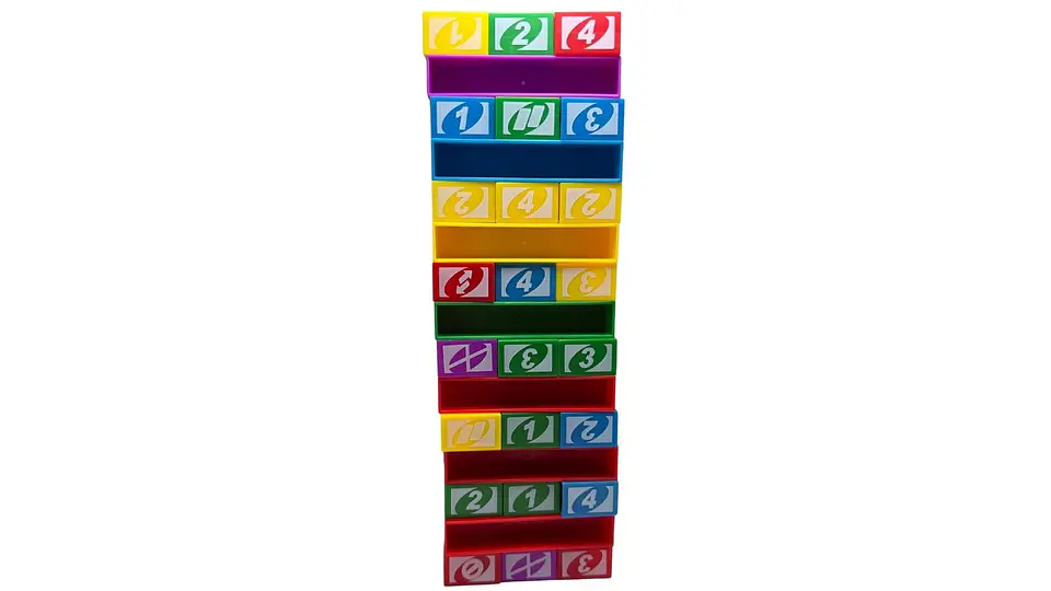 Jenga de colores UNO Tipo Jenga Juego de Mesa Niños Plástico 3