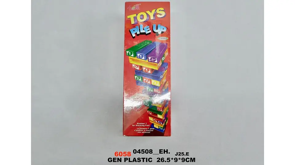 Jenga de colores UNO Tipo Jenga Juego de Mesa Niños Plástico 6