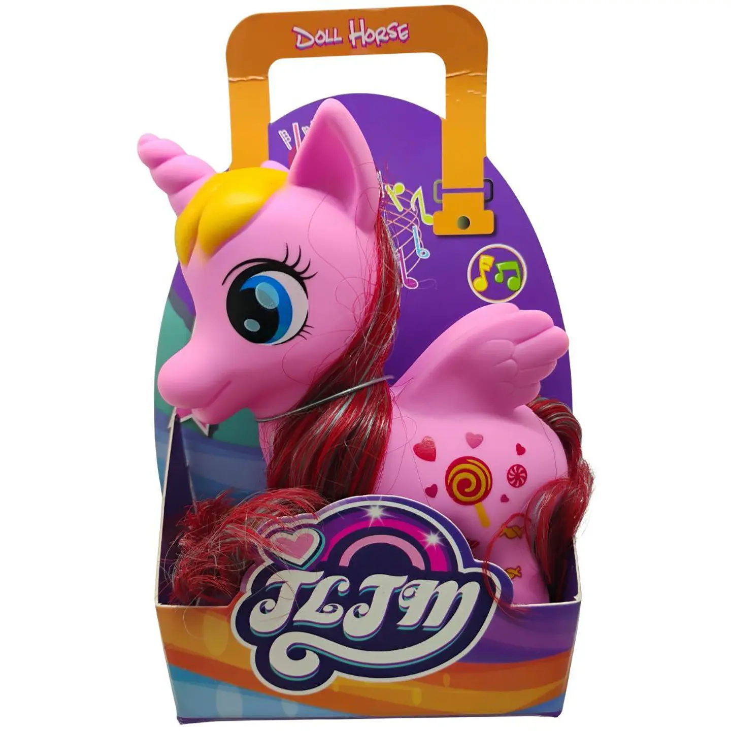 Pony Mágico Infantil Con Crin Suave Y Colores Pastel 2