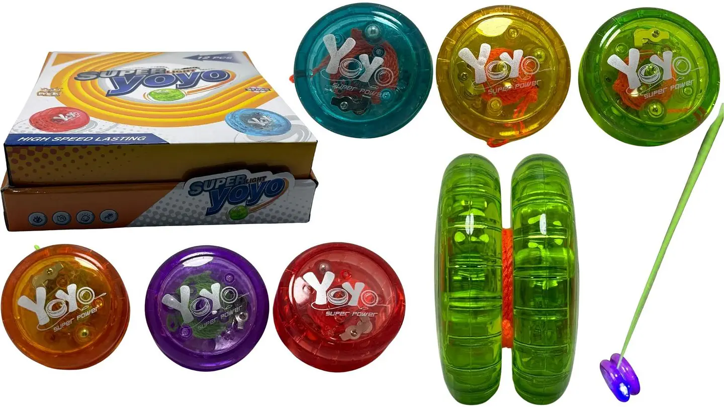 Juguete Yoyo Juego Multicolores X1und Con Luz Led Para Niños 1