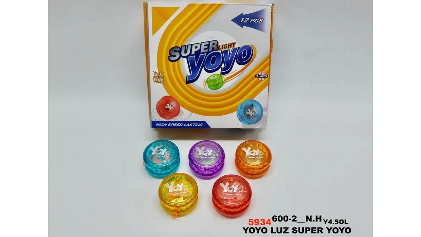 Juguete Yoyo Juego Multicolores X1und Con Luz Led Para Niños 6