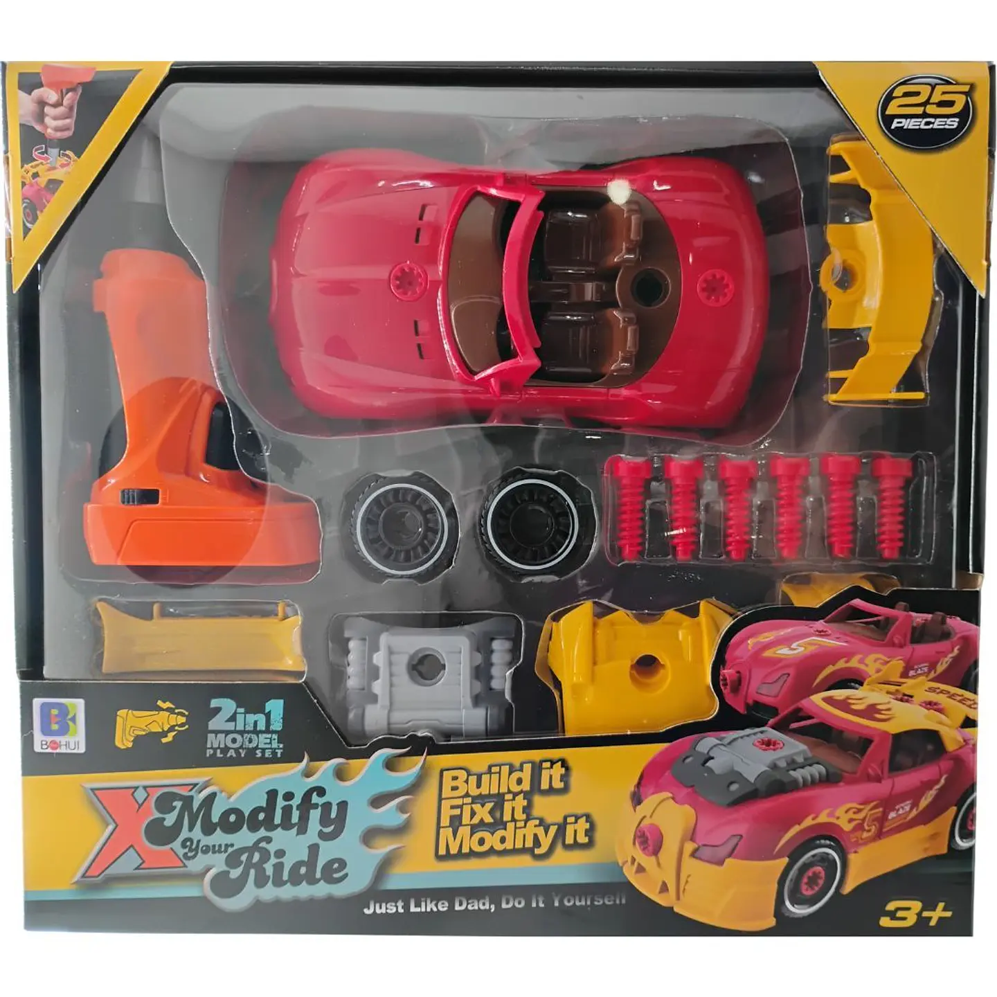 Set 2 En 1 Arma Y Desarma Carro Deportivo - Juguete Educativ 25 Carro De Carreras 1