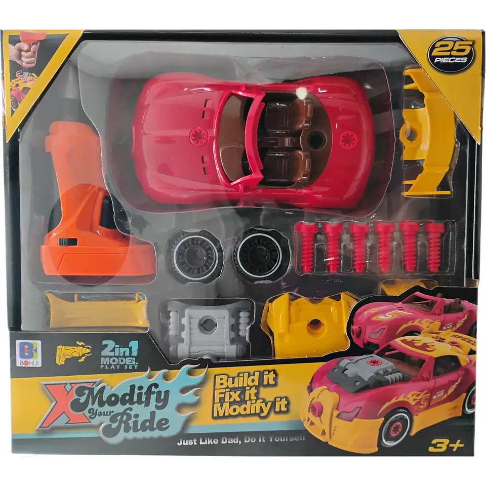 Set 2 En 1 Arma Y Desarma Carro Deportivo - Juguete Educativ 25 Carro De Carreras 1