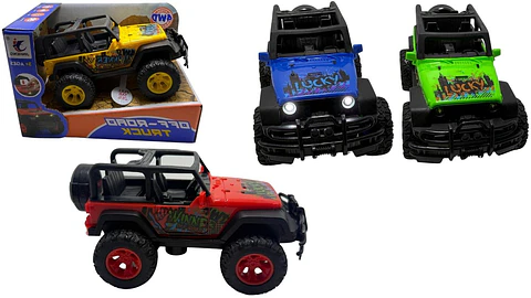 Carro manual Tab luz sonido forma jeep colores Juguete niños