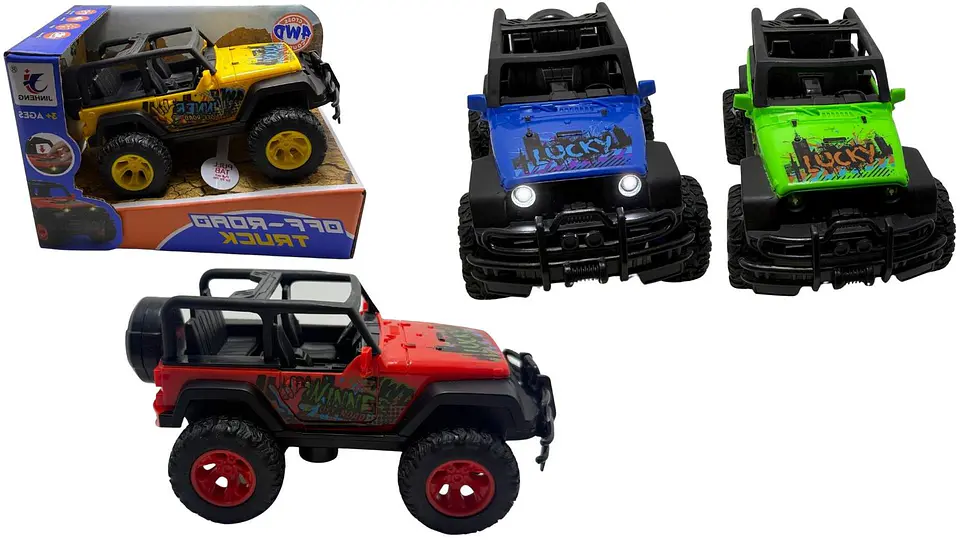 Carro manual Tab luz sonido forma jeep colores Juguete niños 1