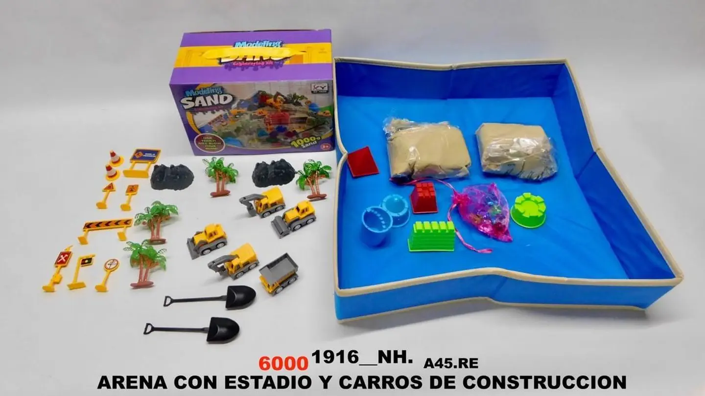 Arenero Construcción Accesorios Arena Mágica moldes Juguetes 8