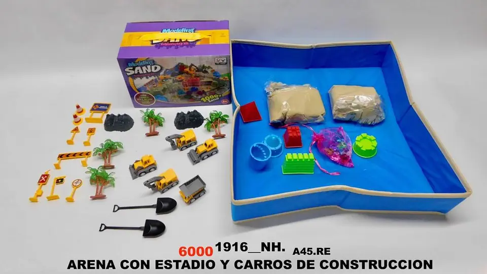 Arenero Construcción Accesorios Arena Mágica moldes Juguetes 8