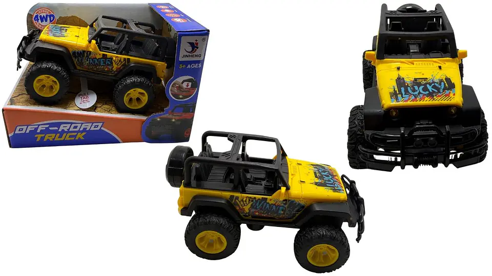 Carro manual Tab luz sonido forma jeep colores Juguete niños 2