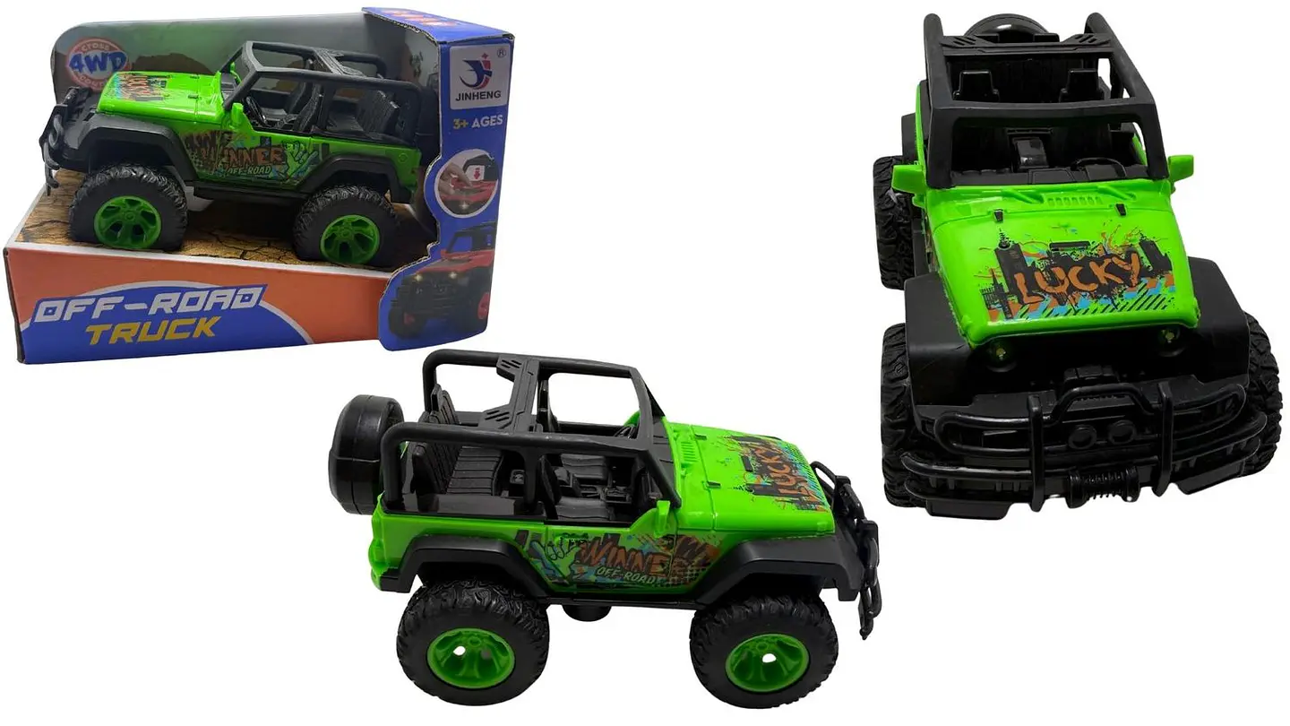 Carro manual Tab luz sonido forma jeep colores Juguete niños 3