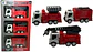 Juguete Set de Carros Manuales Rojo de Bomberos X3und Niños - Miniatura 1