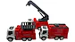 Juguete Set de Carros Manuales Rojo de Bomberos X3und Niños - Miniatura 2