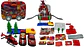 Mini Maleta Bombero Rojo Pista Carros Juguete Niños Portátil - Miniatura 2