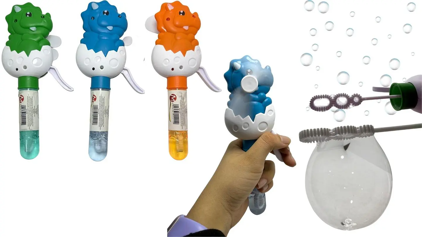 Burbujero Dinosaurio + Ventilador juguete Para niños portátil 2