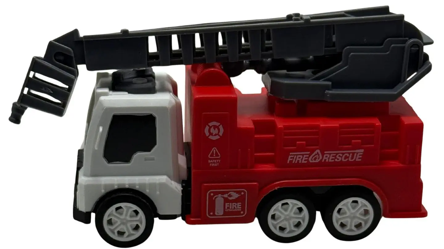 Juguete Set de Carros Manuales Rojo de Bomberos X3und Niños 5