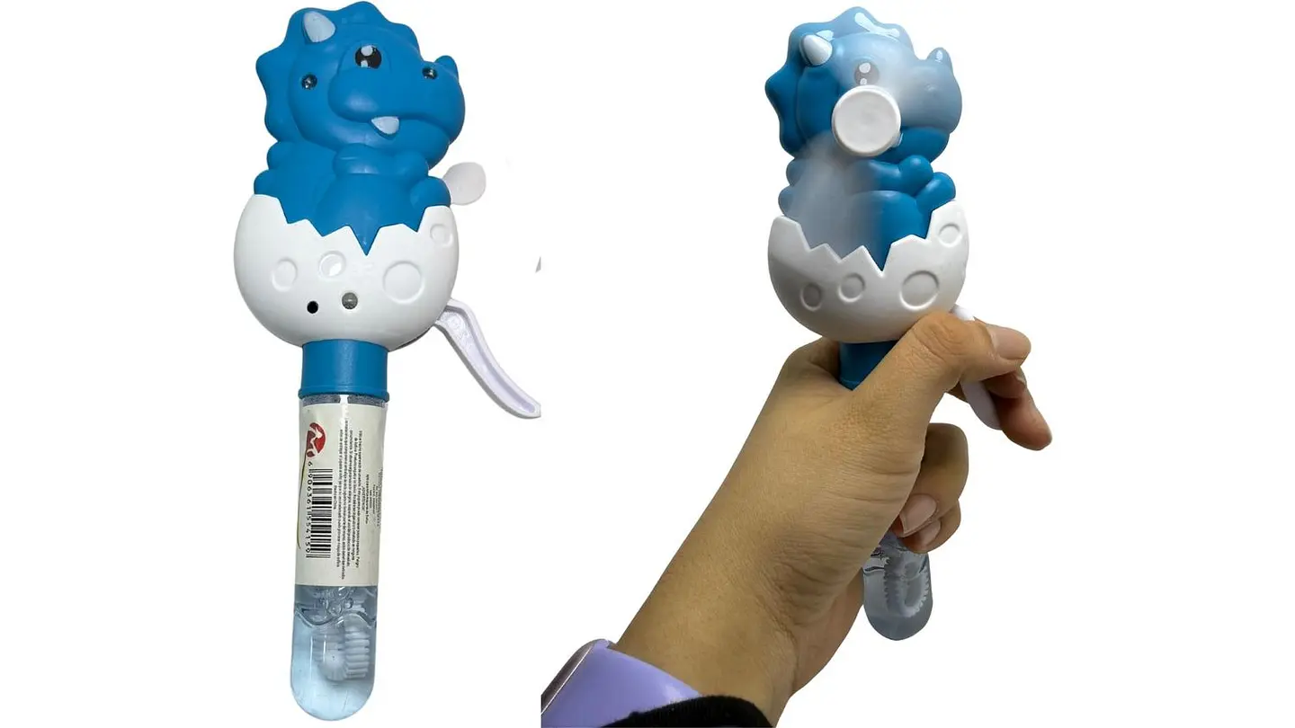 Burbujero Dinosaurio + Ventilador juguete Para niños portátil 4