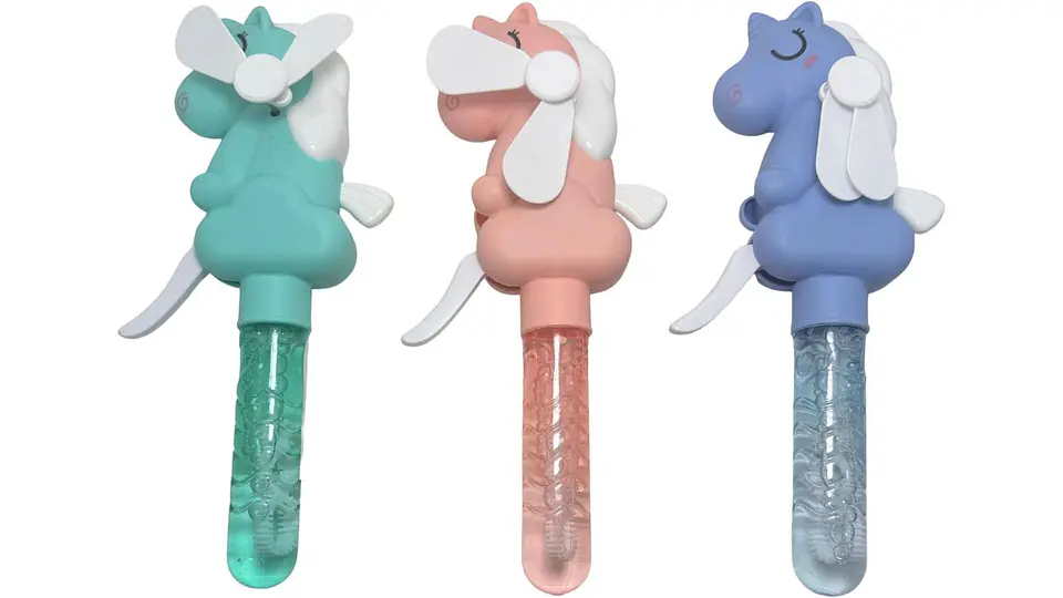 Burbujero Unicornio + ventilador Juguete Para Niños Portátil 4