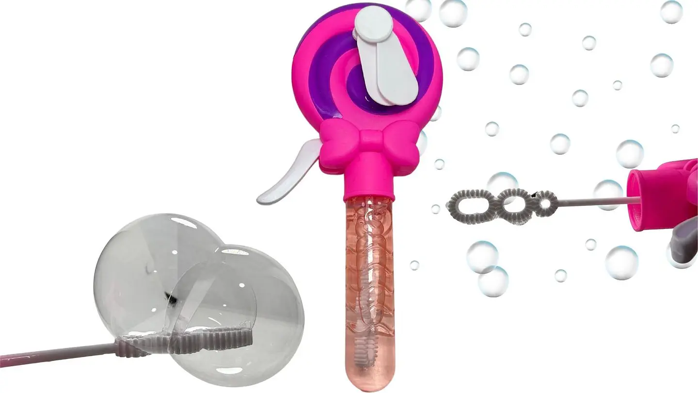 Burbujero Paleta De Dulce +ventilador Juguete Niños Portátil Pasteles 3