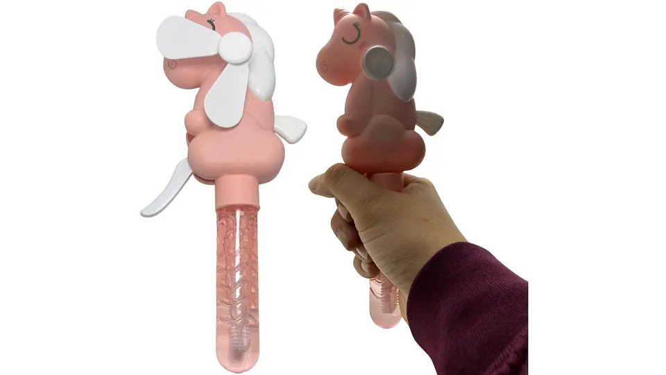 Burbujero Unicornio + ventilador Juguete Para Niños Portátil 6
