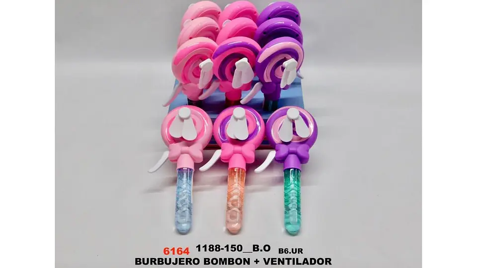 Burbujero Paleta De Dulce +ventilador Juguete Niños Portátil Pasteles 7