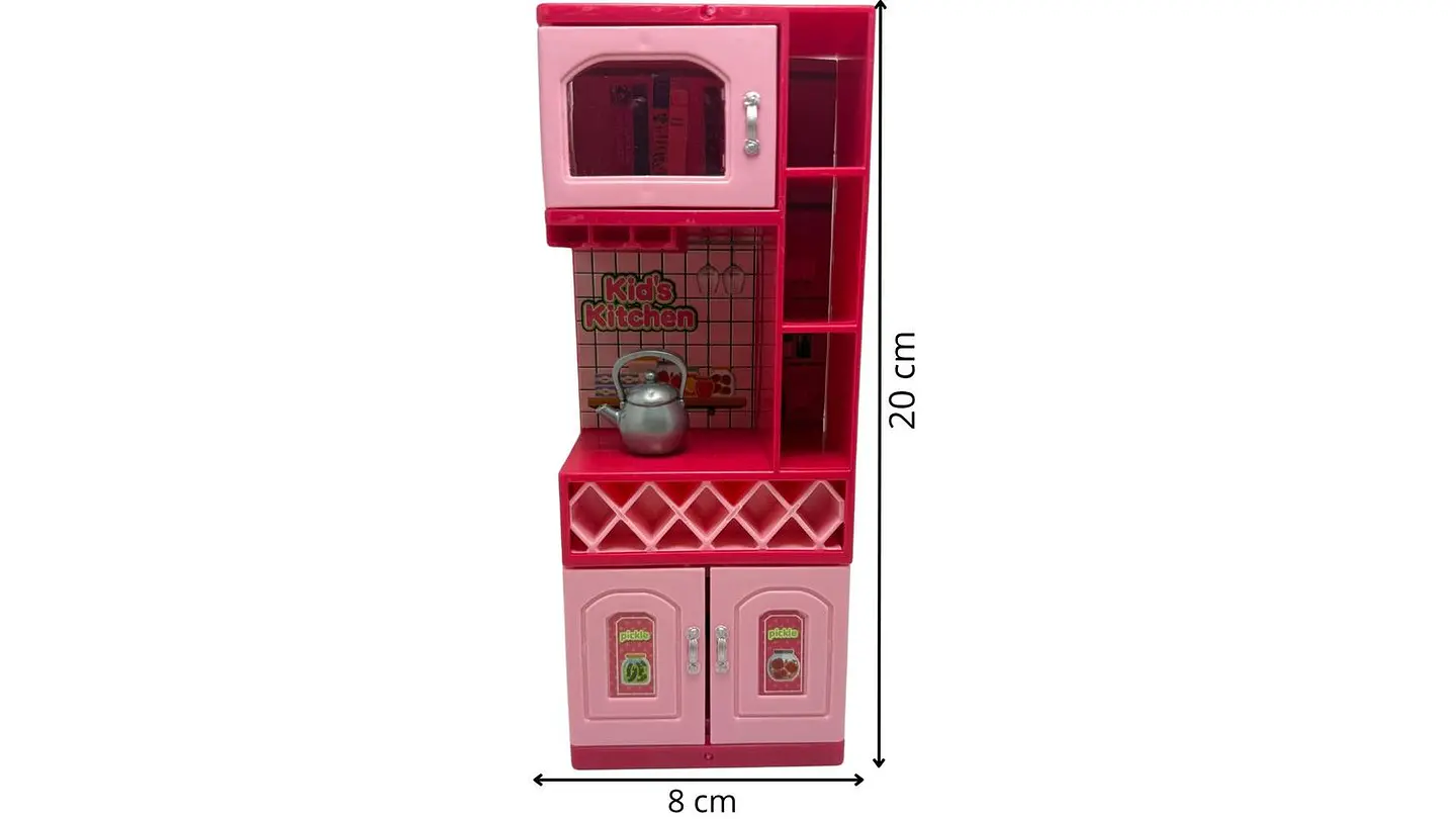 Mini Cocina De Juguete Accesorios Rosado Para Niñas 2 partes 2