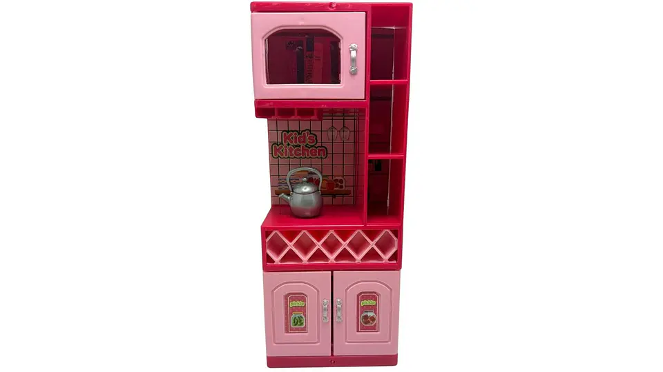 Mini Cocina De Juguete Accesorios Rosado Para Niñas 2 partes 3
